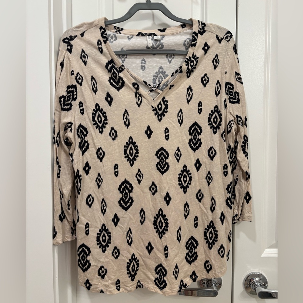 Cato Aztec Lace Up Top